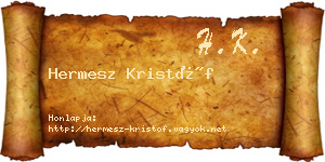 Hermesz Kristóf névjegykártya