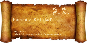 Hermesz Kristóf névjegykártya