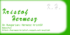 kristof hermesz business card
